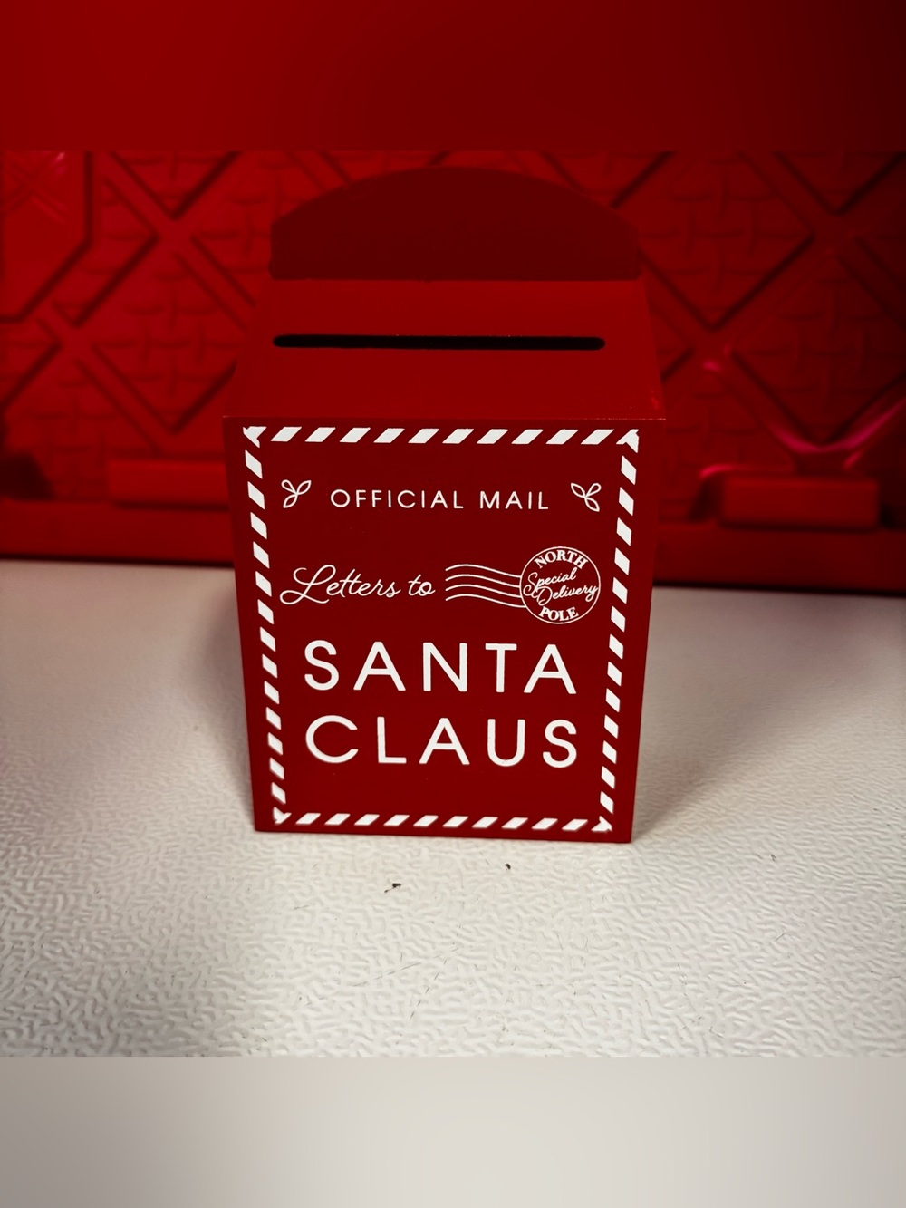 Letters to Santa Claus Red Holiday Mail Box